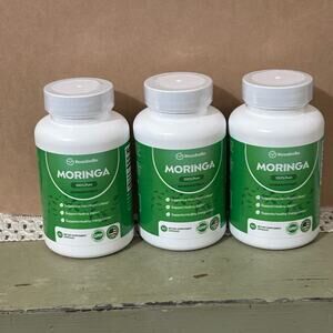 Lot of 3 bottle ROSABELLA moringa 60 capsules immune gut cortisol support